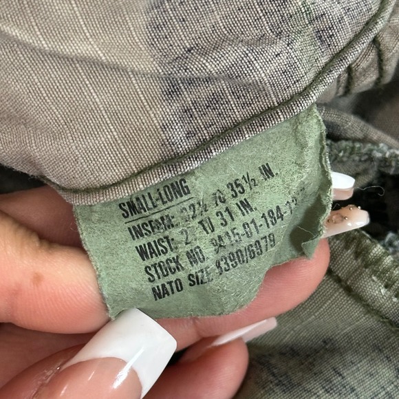 US Army Woodland Camo Combat Cargo Pants Small 29x31 Long Hot Weather 100 Cotton - Picture 3 of 8